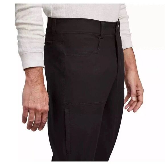 NWT KIRKLAND SIGNATURE Men’s Stretch Tech Pant 32x34 Black Zip Pockets Comfort - Picture 13 of 15
